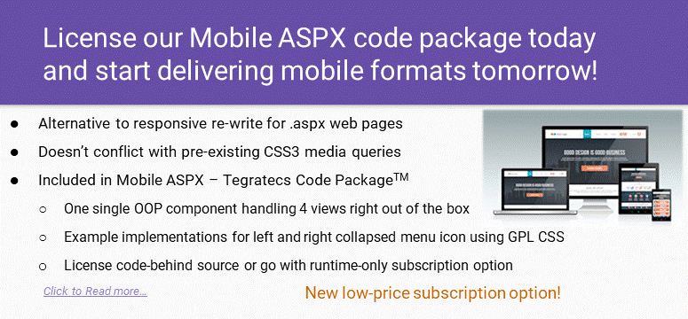 Buy our code today and deliver mobile formats tomorrow